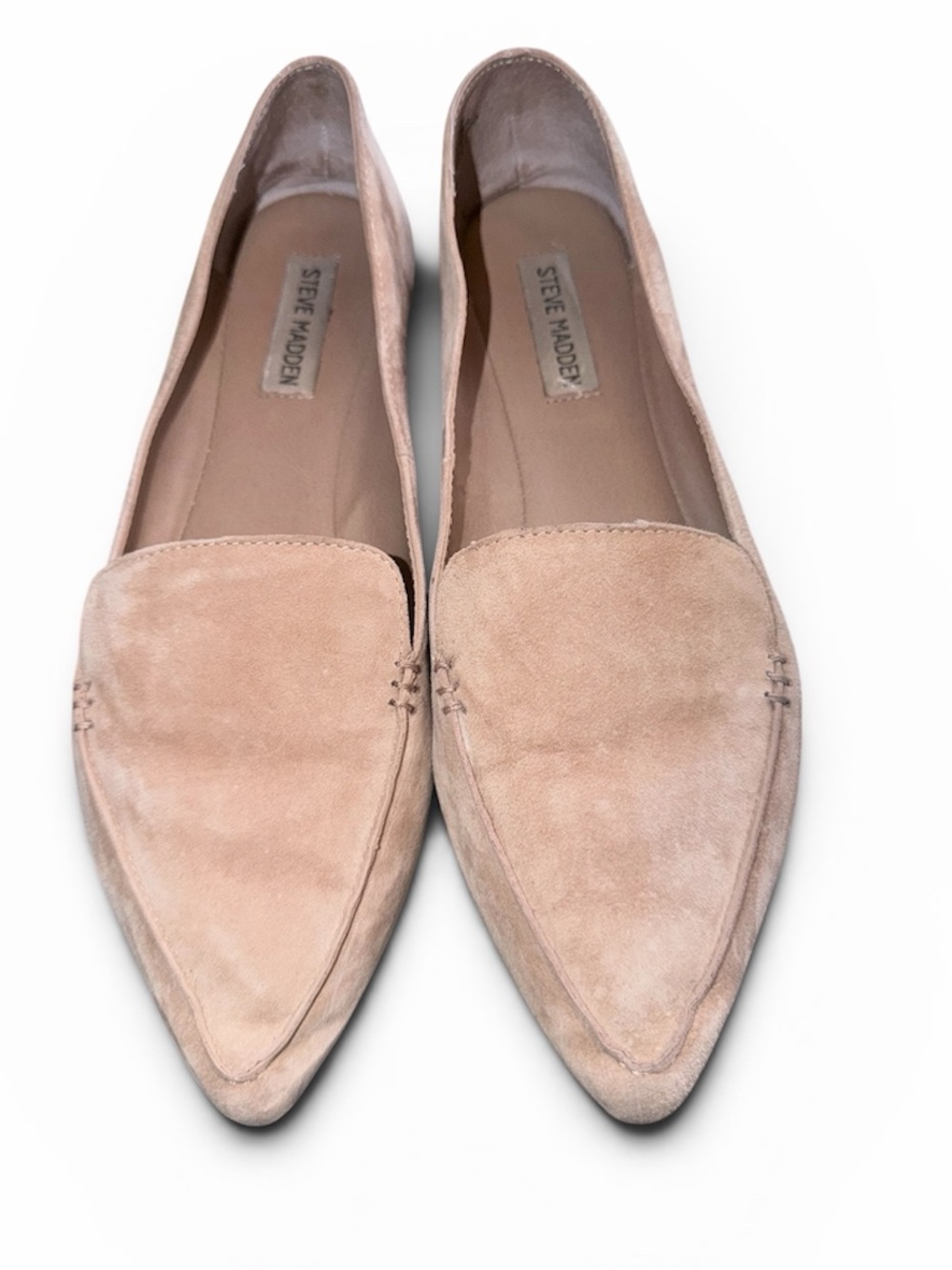 Steve Madden Women's Blush Suede Pointed-Toe Flats